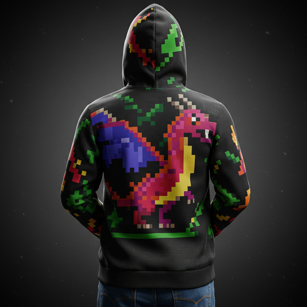 Pixelated Dragon Hoodie